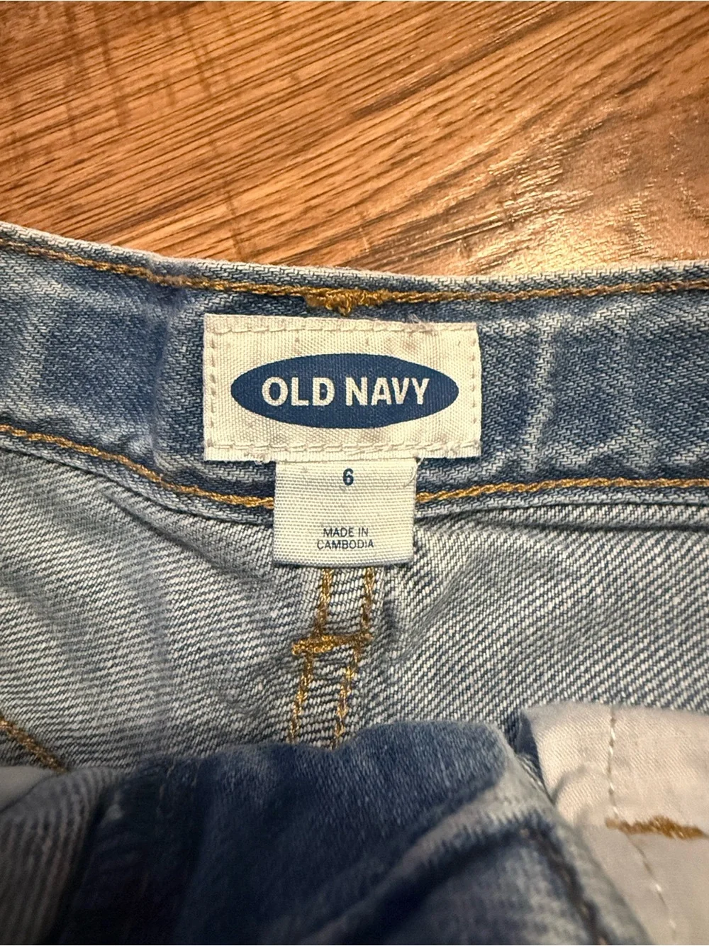 Old Navy Light Blue Distressed Denim Shorts